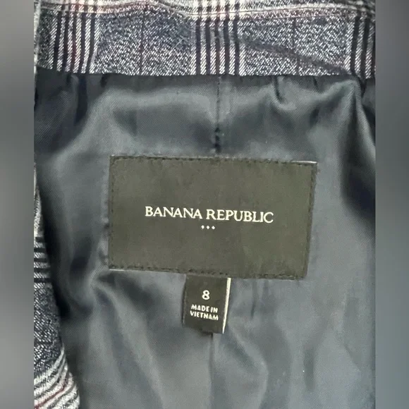 Banana Republic Women’s Plaid Blazer Sz8 - Picture 3 of 8